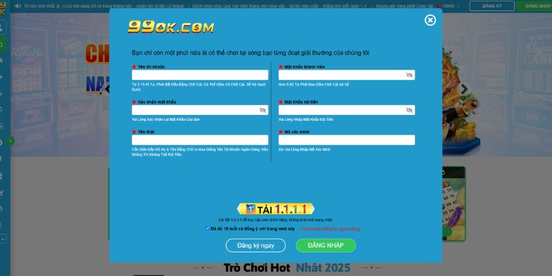 99ok 🎖️ Nền Tảng Giải Trí Uy Tín Số 1 Tại Châu Á 25 Cách Đăng Ký và Đăng Nhập Tài Khoản 99OK